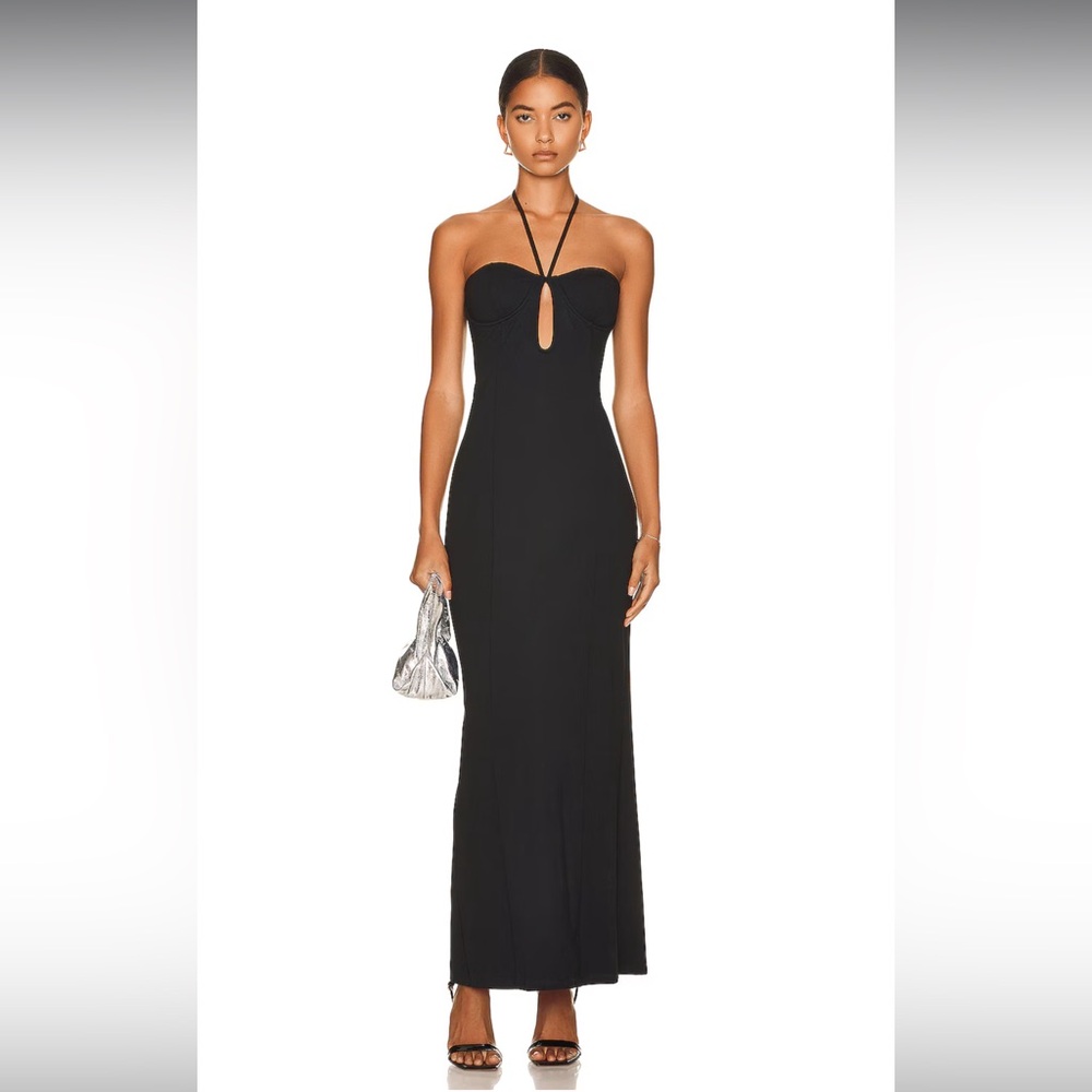 NWT Staud Bardot Black Halter Dress XS (New with tags & never worn!)